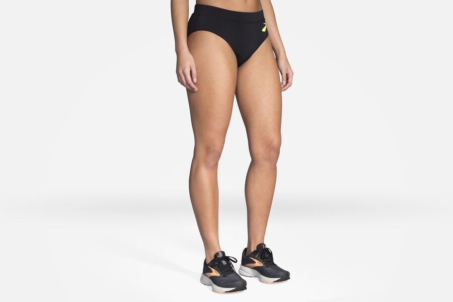 Womens Brooks Elite Brief Bottoms Elite/Black/Nightlife | 690315-UWF